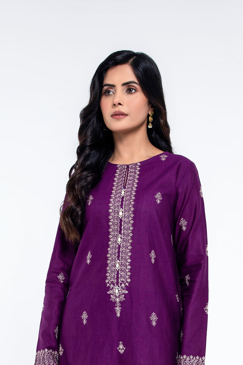 EMBROIDERED SLUB KHADDAR  2 PCS (UNSTITCHED)