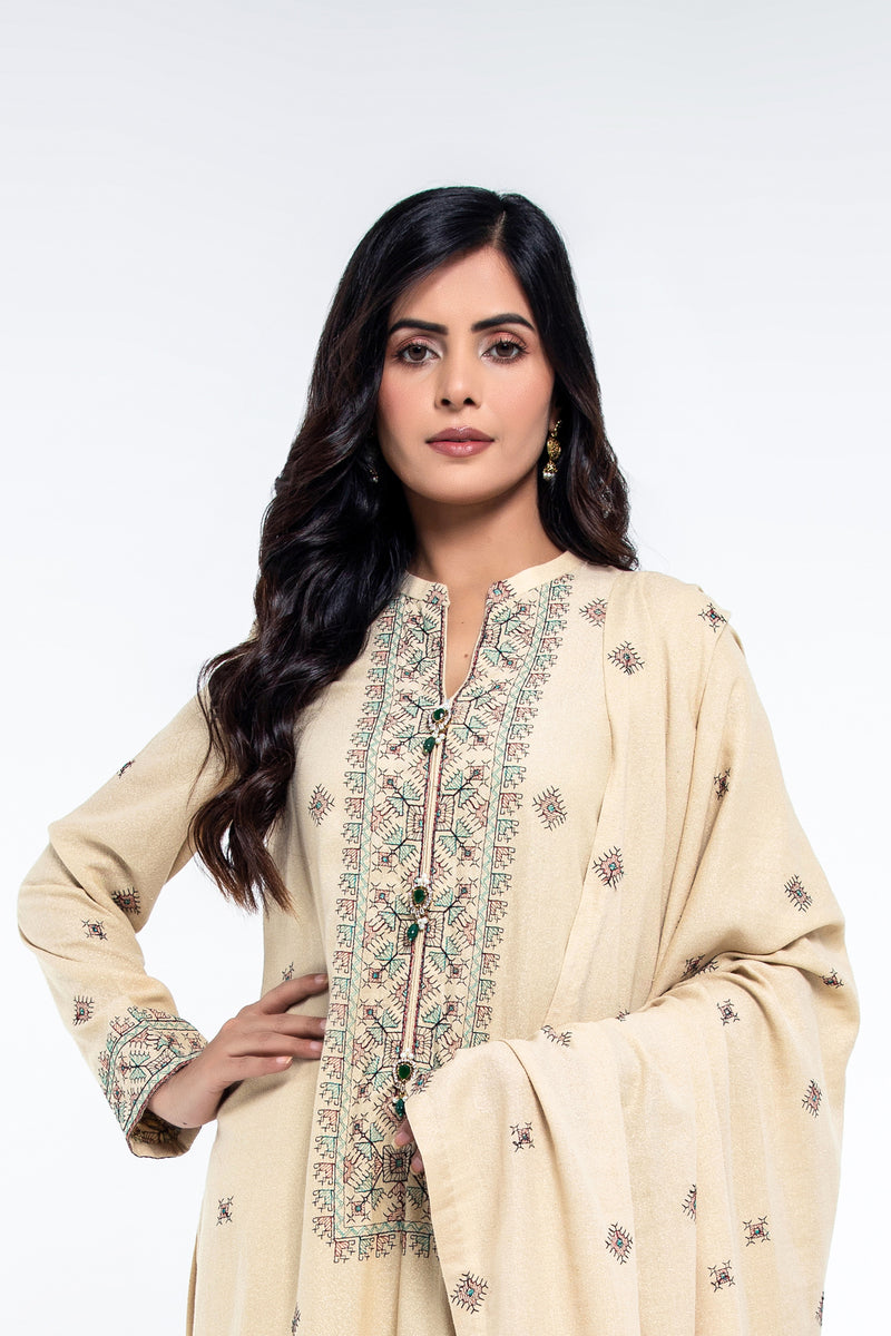 EMBROIDERED KARANDI LAWN 3 PCS (UNSTITCHED)