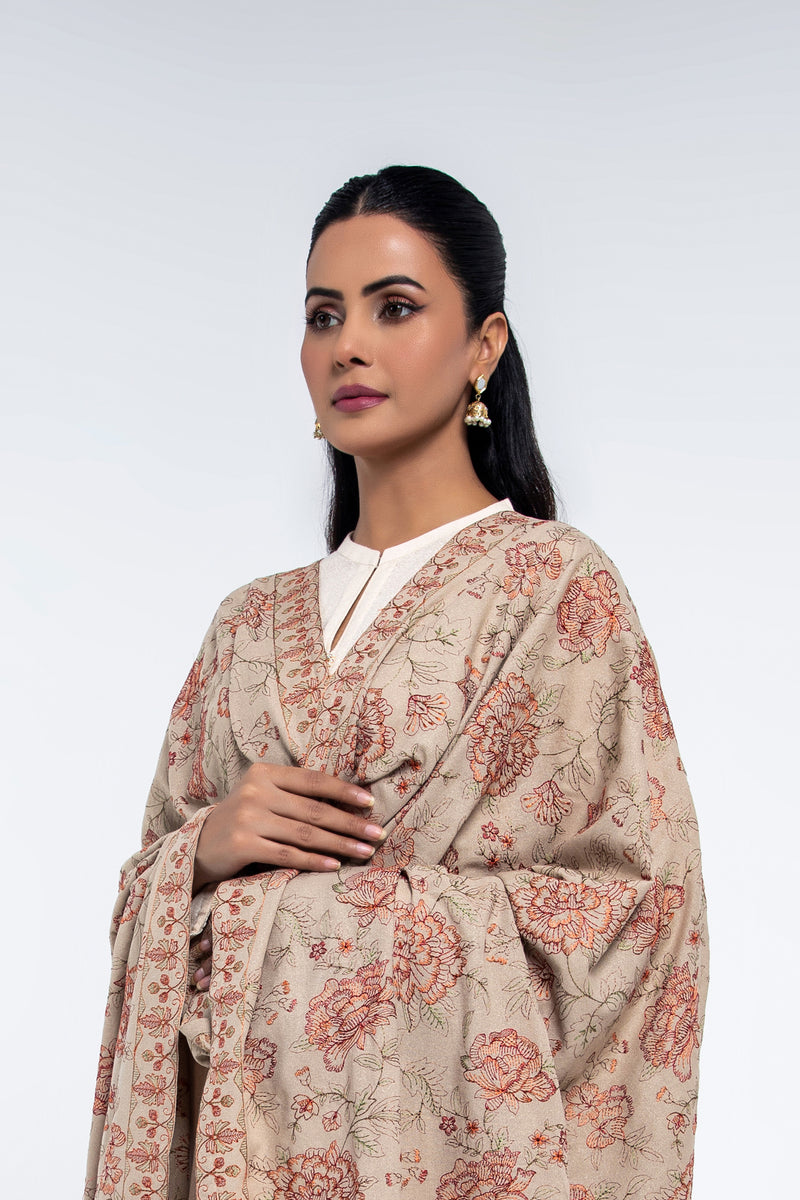 EMBROIDERED KARANNDI LAWN SHAWL