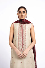 EMBROIDERED & EMBELISHED COTTON MASOORI 2 PCS (UNSTITCHED)