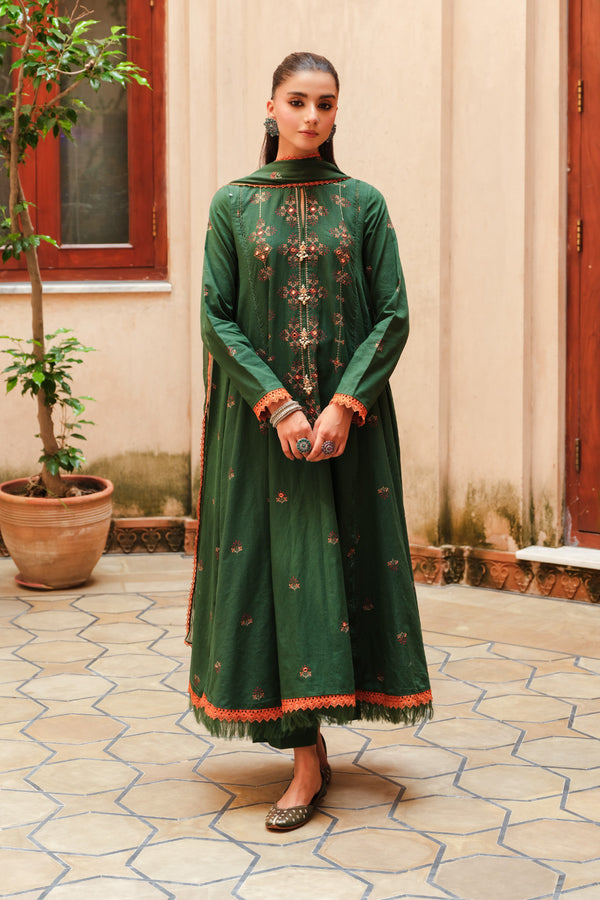 EMBROIDERED SLUB KHADDAR  3 PCS (UNSTITCHED)