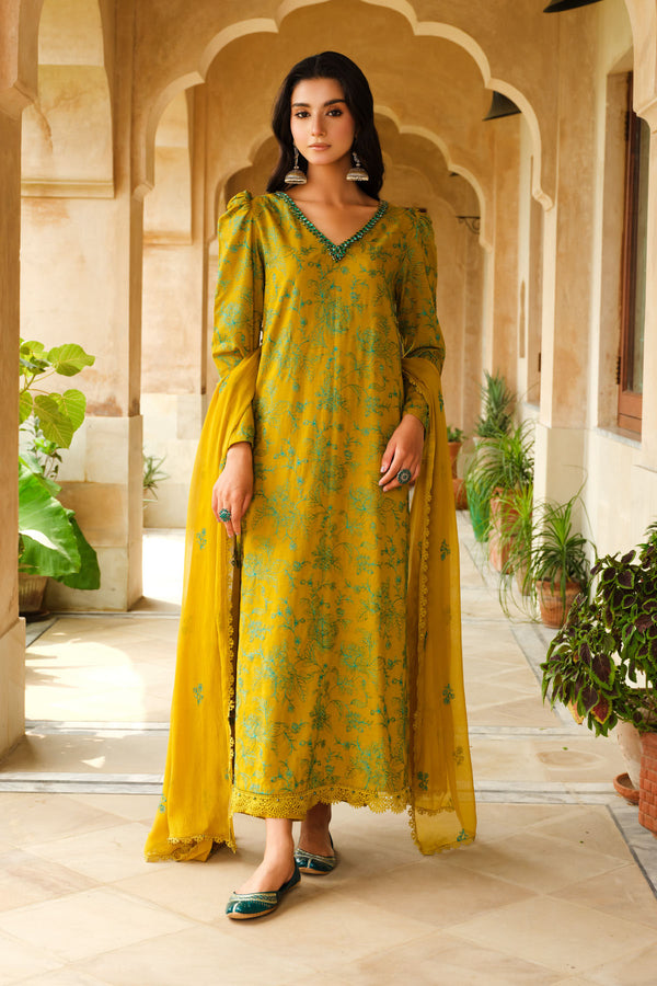 EMBROIDERED SLUB KHADDAR 3 PCS (UNSTITCHED)