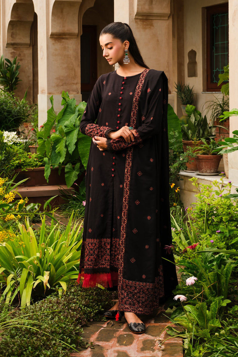 EMBROIDERED SLUB KHADDAR 2 PCS (UNSTITCHED)