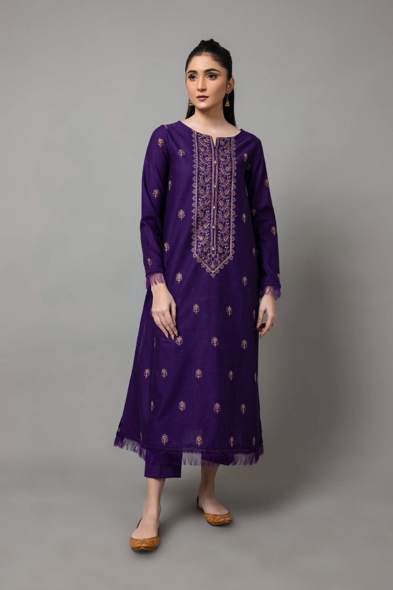 EMBROIDERED SLUB KHADDAR 2 PCS (UNSTITCHED)