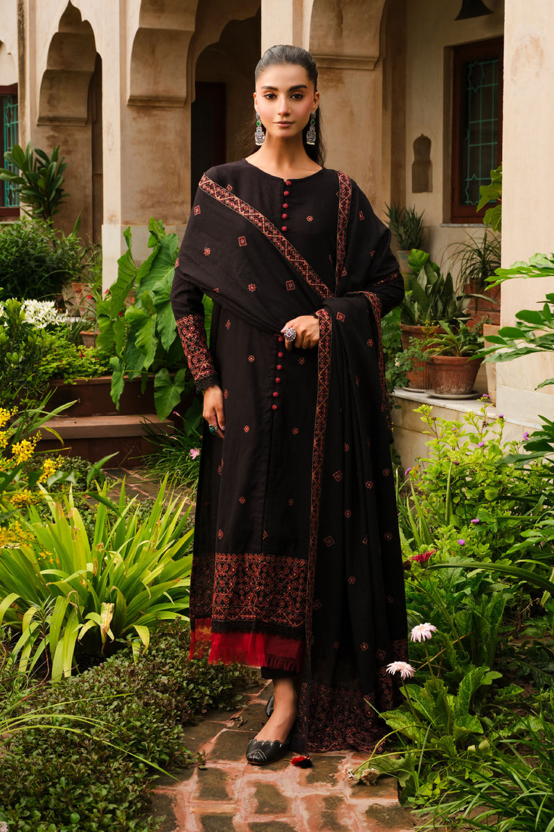 EMBROIDERED KARANNDI LAWN SHAWL