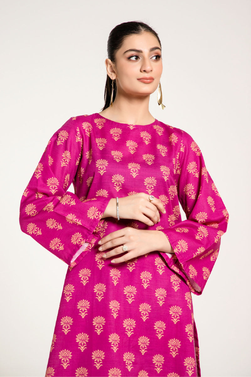 PRET PRINTED SLUB KHADDAR  2 PCS