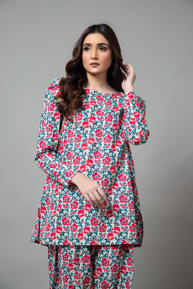 PRINTED SLUB KHADDAR 2 PCS (UNSTTICHED)