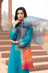 PRET EMBROIDERED & PRINTED LAWN 3 PCS