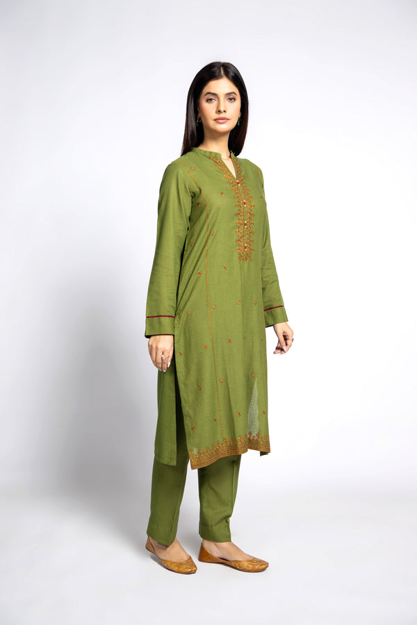 PRET EMBROIDERED  KARANDI LAWN  2 PCS