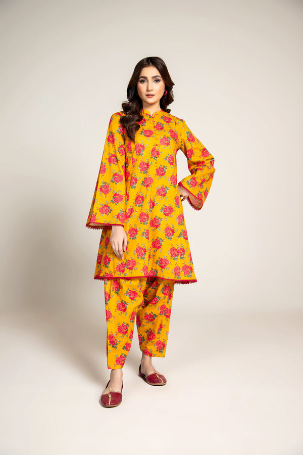 PRINTED SLUB KHADDAR 2 PCS (UNSTTICHED)