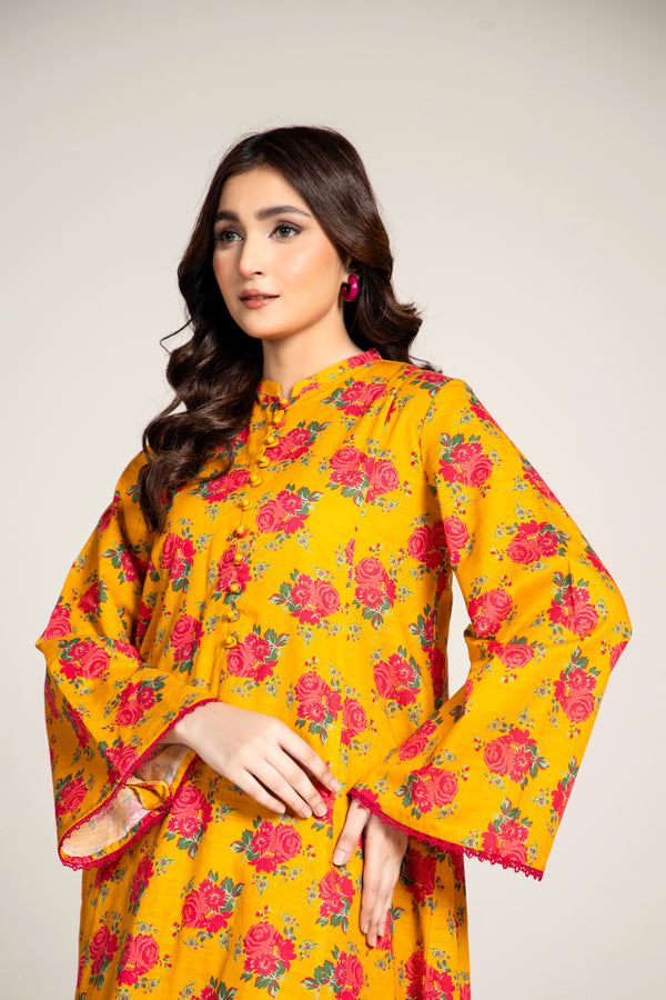 PRINTED SLUB KHADDAR 2 PCS (UNSTTICHED)