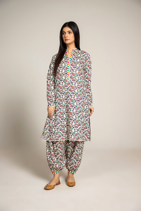 PRINTED SLUB KHADDAR 1 PCS (UNSTTICHED)