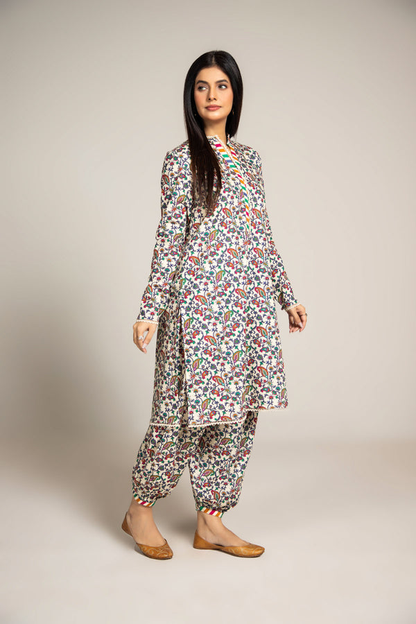 PRINTED SLUB KHADDAR 1 PCS (UNSTTICHED)