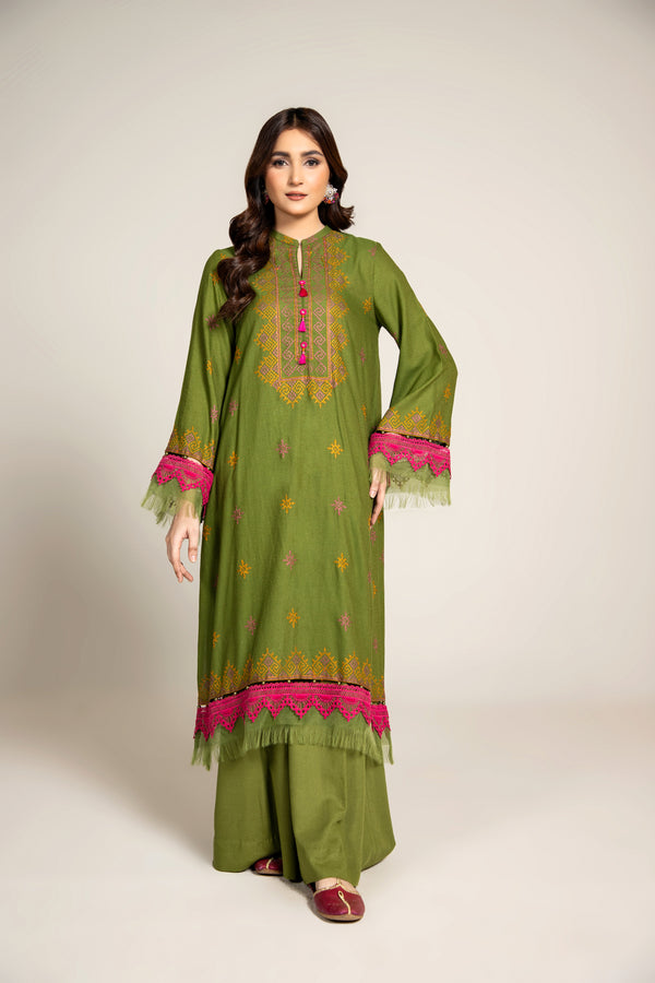 EMBROIDERED KARANDI LAWN 2 PCS (UNSTITCHED)