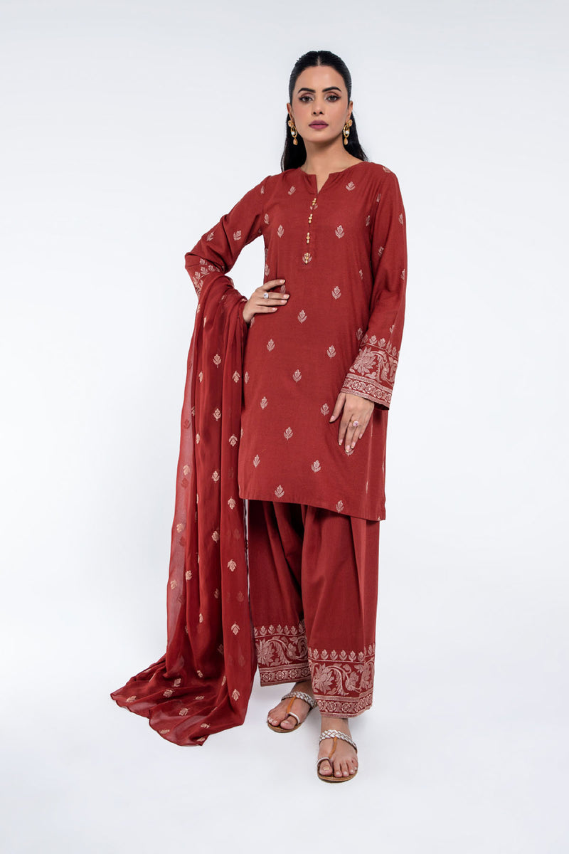 EMBROIDERED KARANDI LAWN 3 PCS (UNSTITCHED)