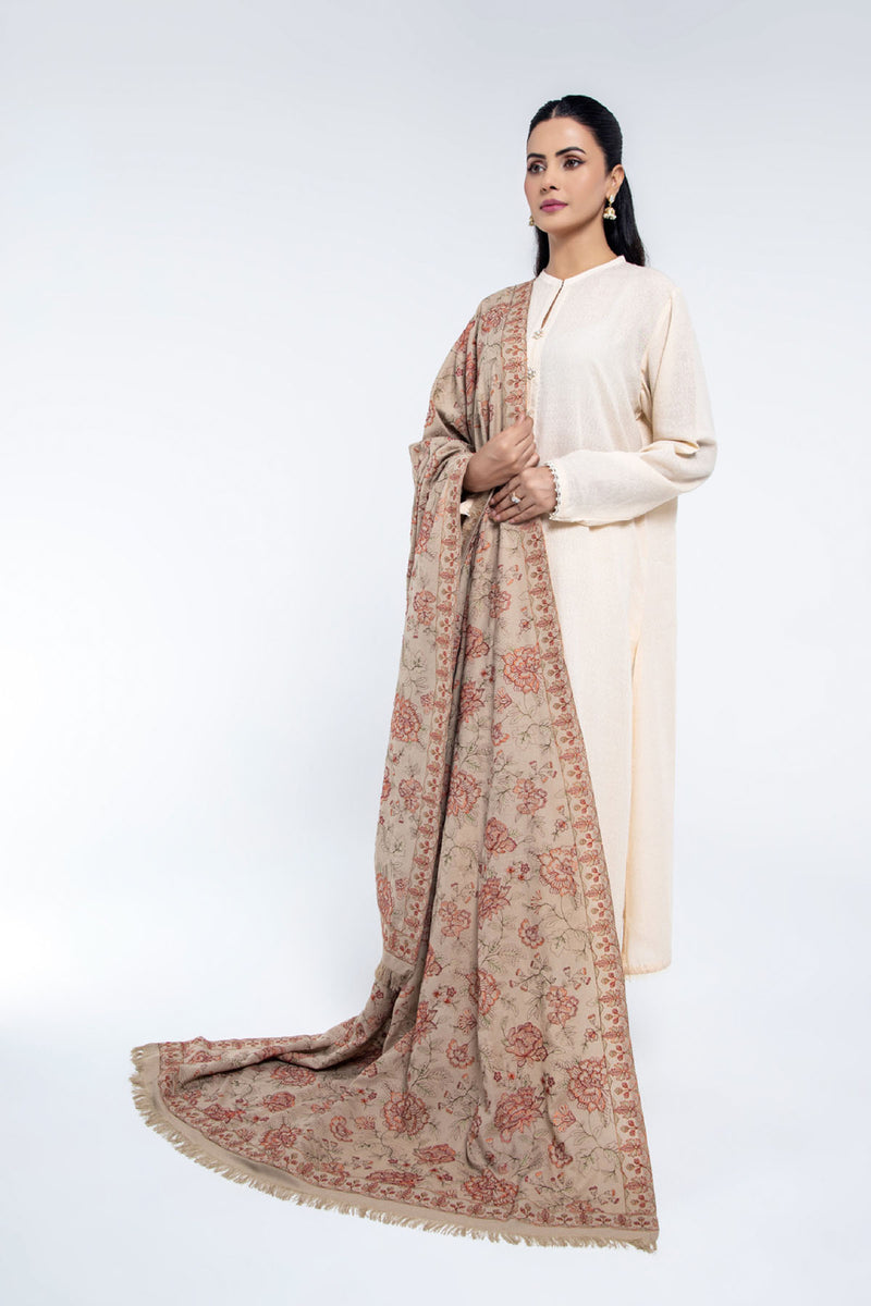 EMBROIDERED KARANNDI LAWN SHAWL