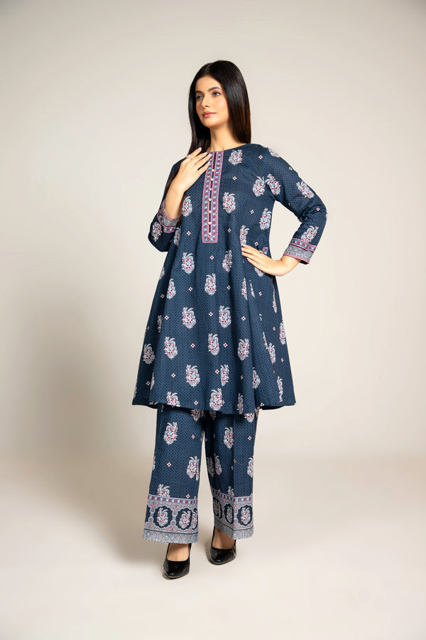 PRINTED SLUB KHADDAR 2 PCS (UNSTTICHED)