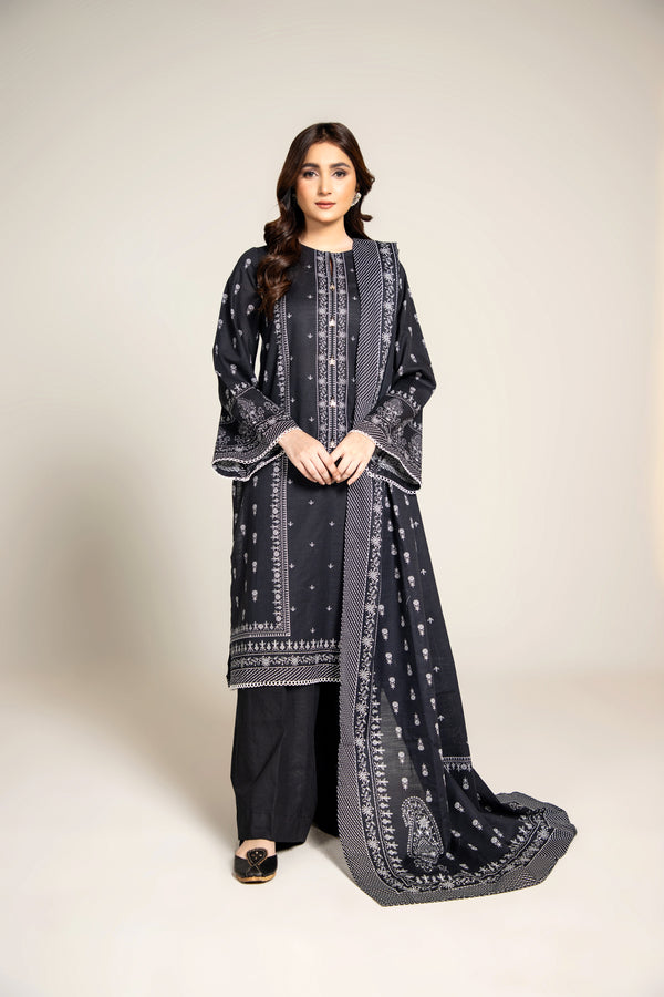 PRINTED SLUB KHADDAR 2 PCS (UNSTTICHED)