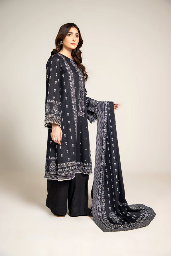 PRINTED SLUB KHADDAR 2 PCS (UNSTTICHED)