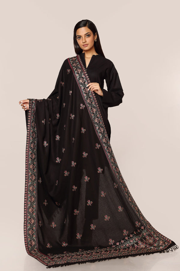 EMBROIDERED  KARANDI LAWN SHAWL